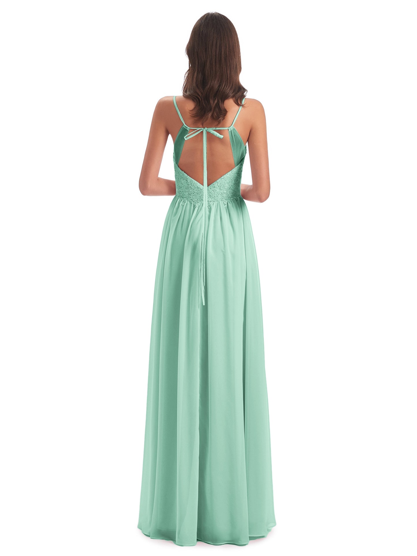 Addison Spaghetti Straps Lace Bridesmaid Dresses