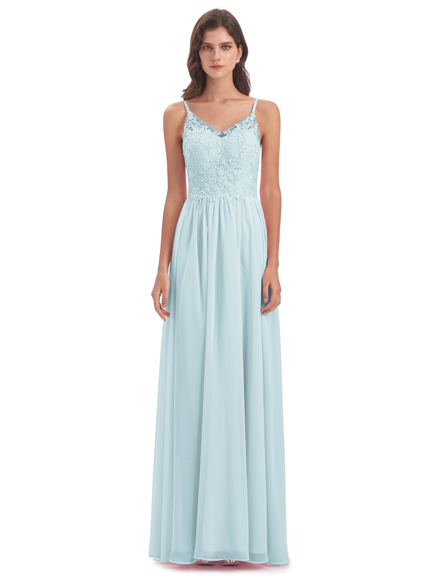 Addison Spaghetti Straps Lace Bridesmaid Dresses