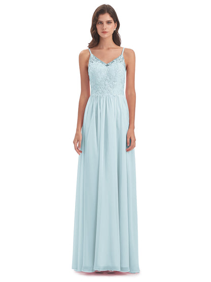 Addison Spaghetti Straps Lace Bridesmaid Dresses