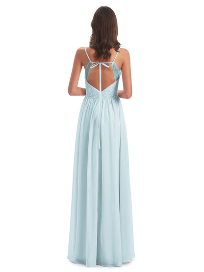Addison Spaghetti Straps Lace Bridesmaid Dresses