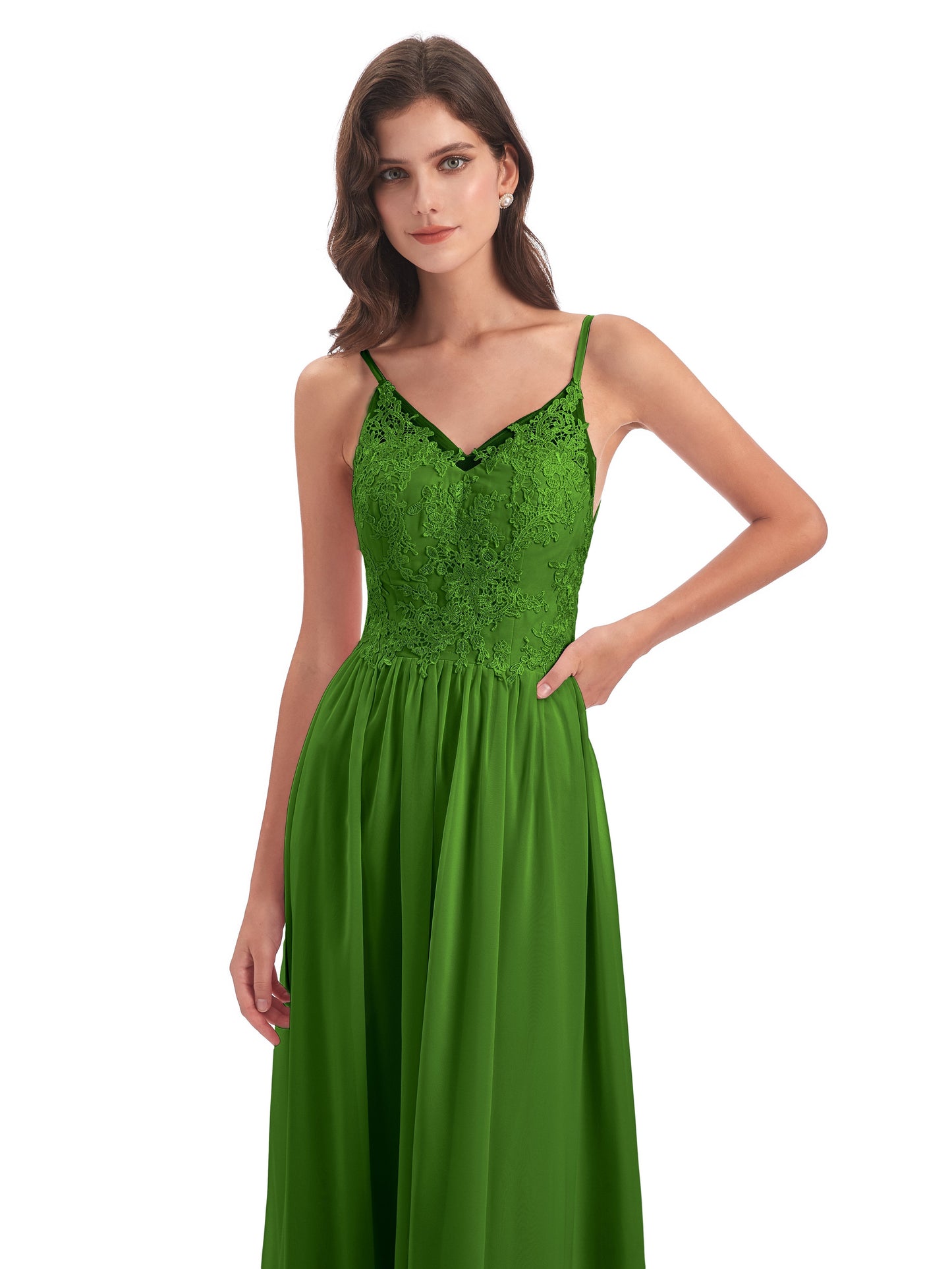 Addison Spaghetti Straps Lace Bridesmaid Dresses
