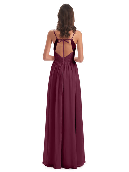 Addison Spaghetti Straps Lace Bridesmaid Dresses