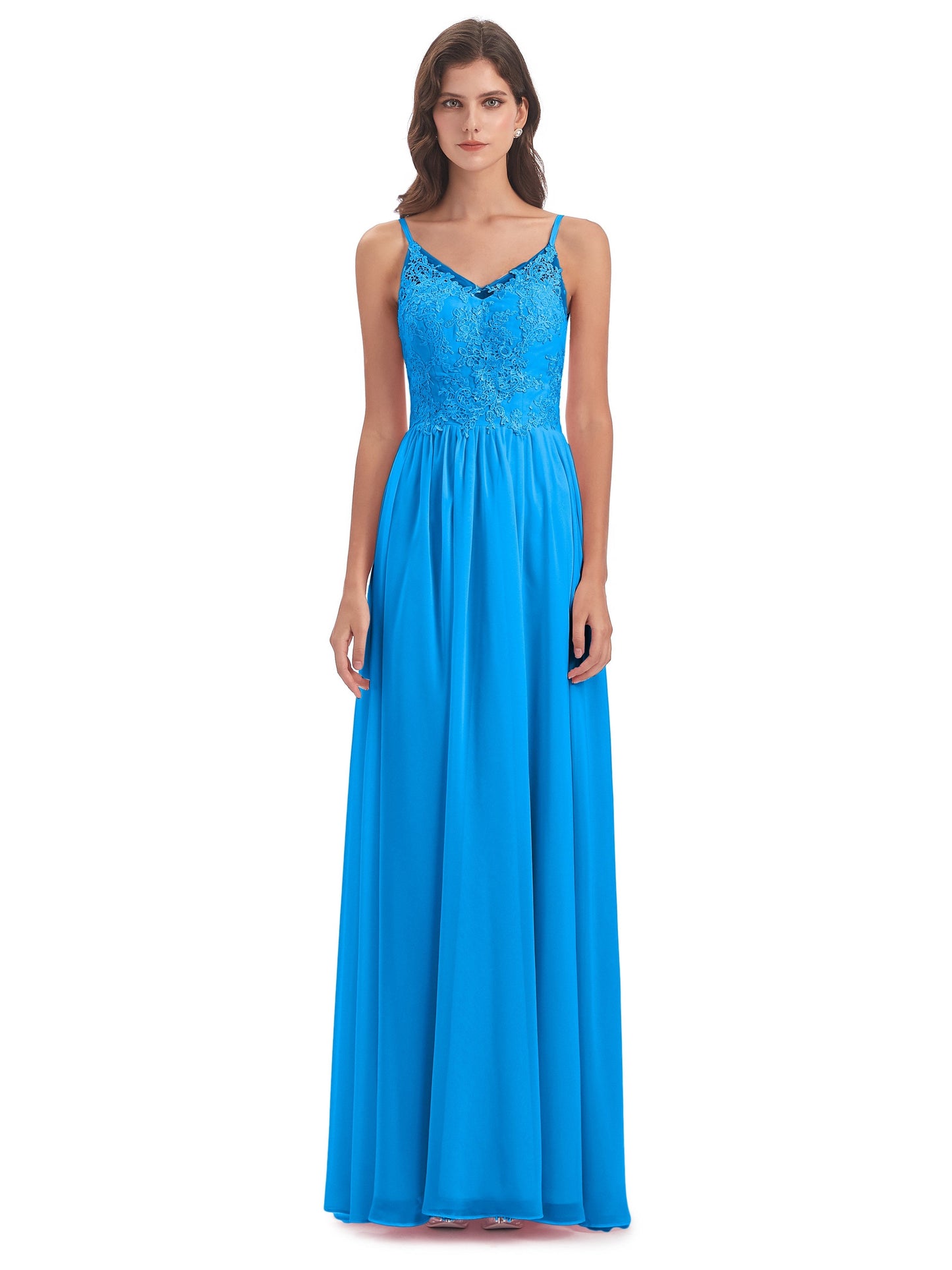 Addison Spaghetti Straps Lace Bridesmaid Dresses