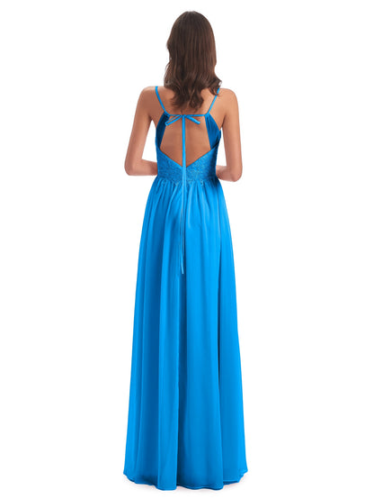 Addison Spaghetti Straps Lace Bridesmaid Dresses