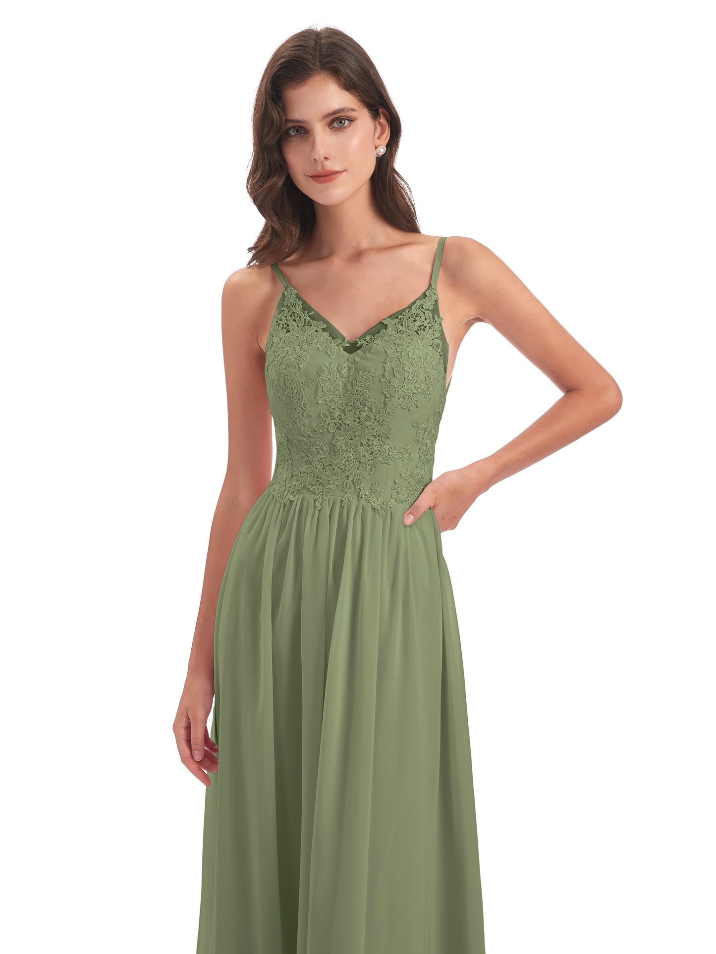 Addison Spaghetti Straps Lace Bridesmaid Dresses
