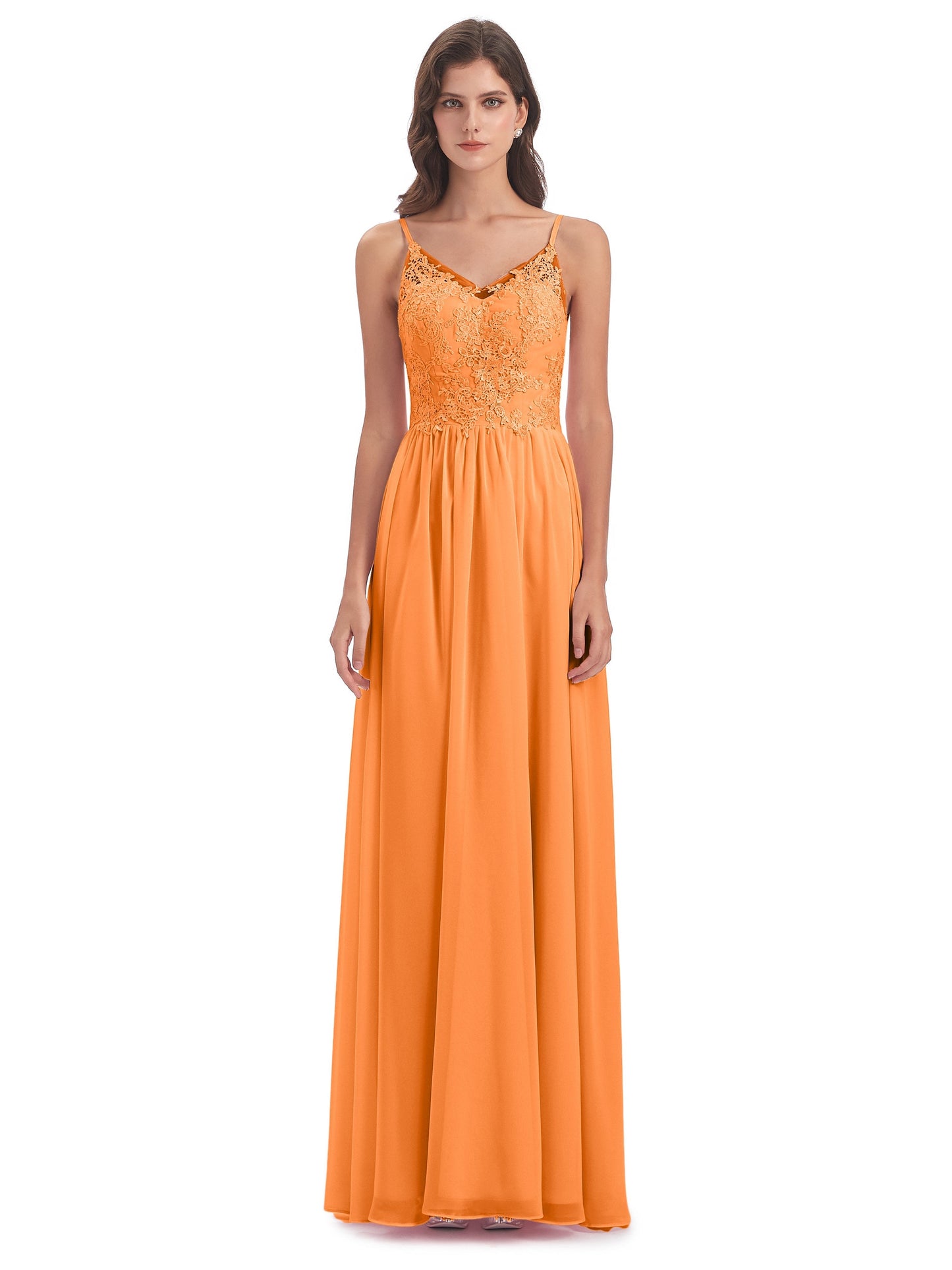 Addison Spaghetti Straps Lace Bridesmaid Dresses