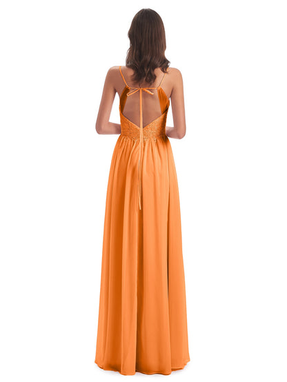 Addison Spaghetti Straps Lace Bridesmaid Dresses