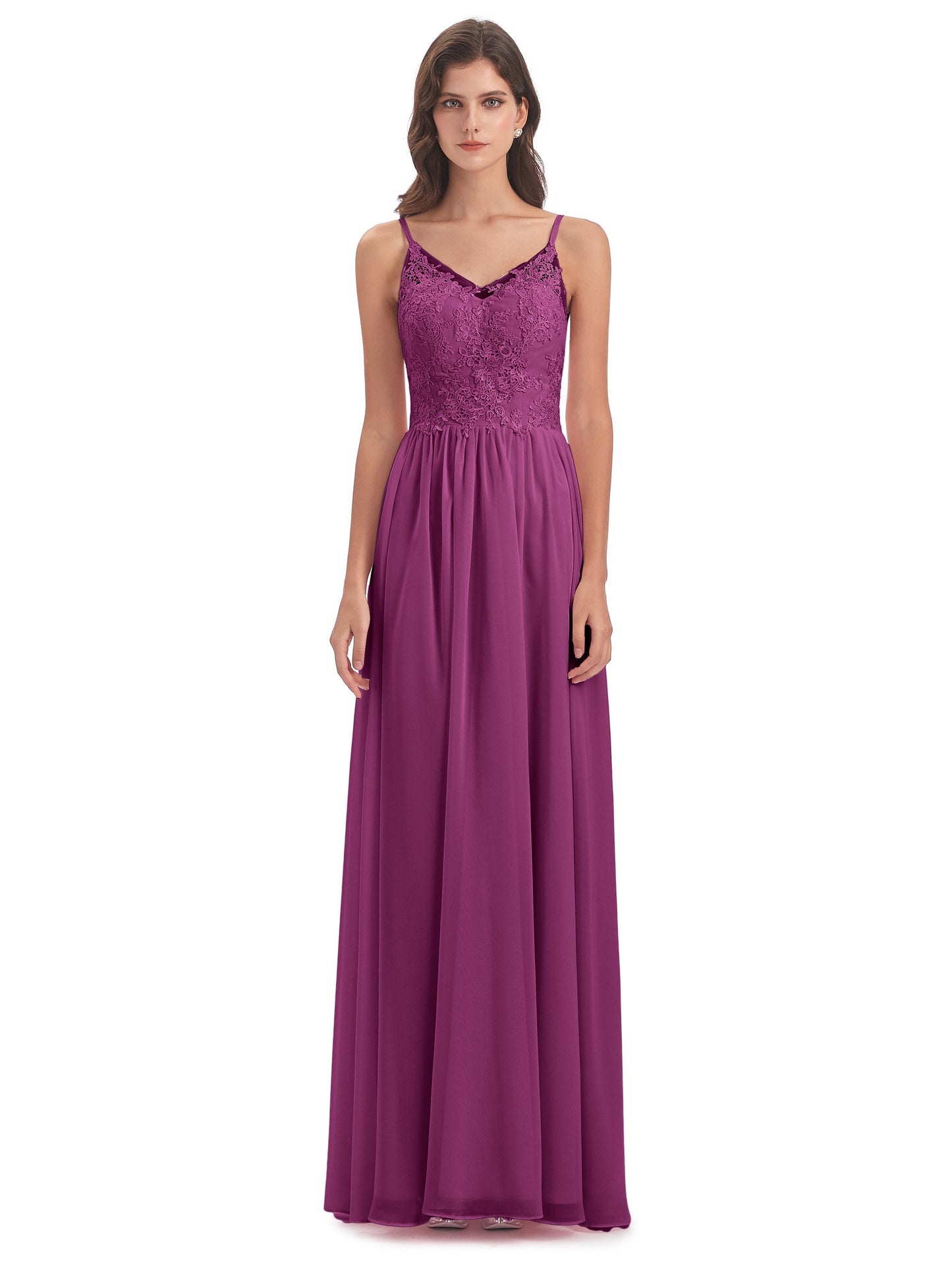 Addison Spaghetti Straps Lace Bridesmaid Dresses
