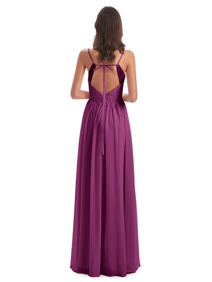 Addison Spaghetti Straps Lace Bridesmaid Dresses