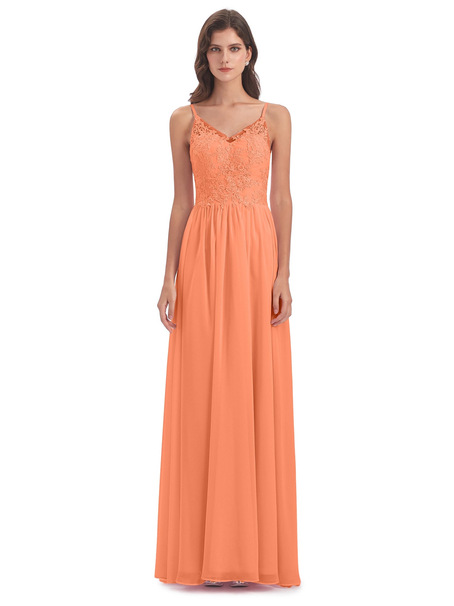 Addison Spaghetti Straps Lace Bridesmaid Dresses