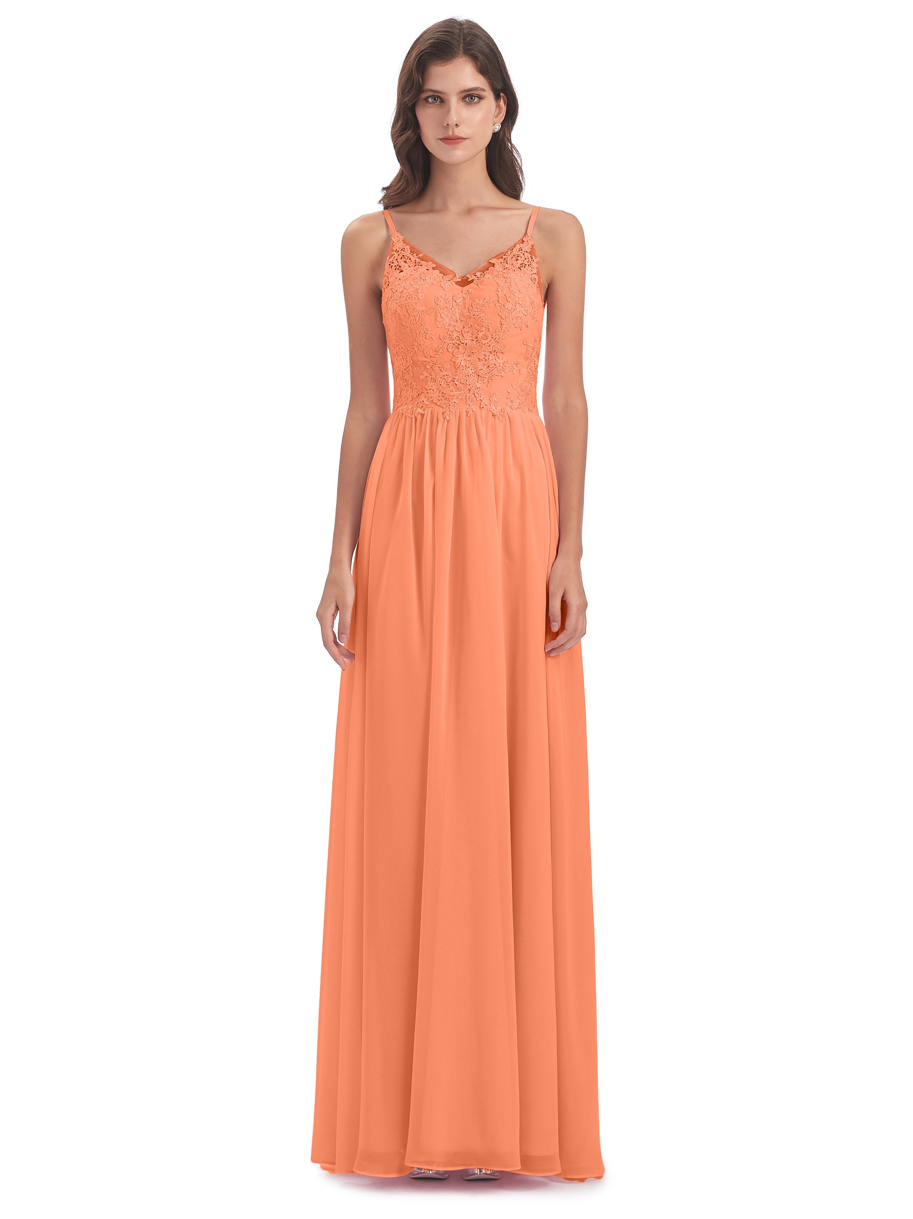 Addison Spaghetti Straps Lace Bridesmaid Dresses