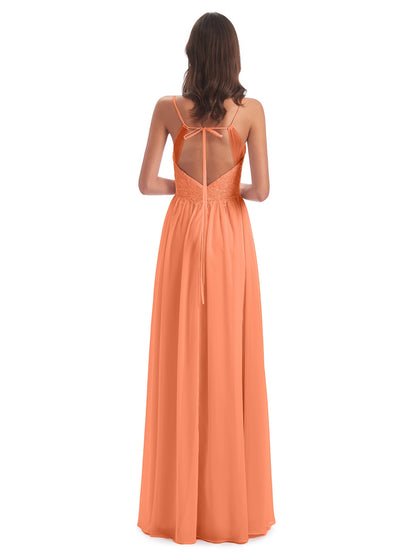 Addison Spaghetti Straps Lace Bridesmaid Dresses