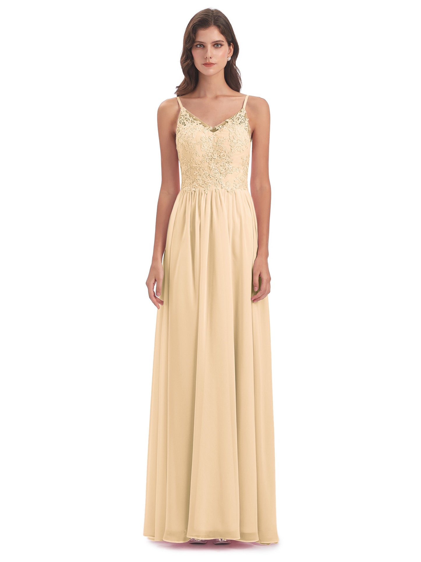 Addison Spaghetti Straps Lace Bridesmaid Dresses