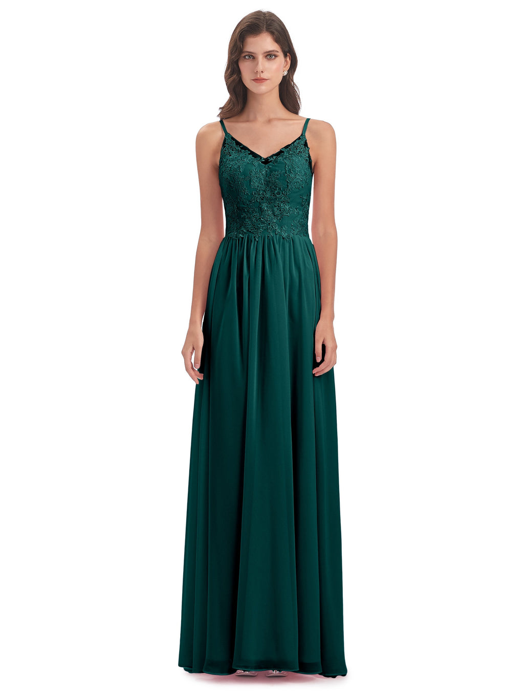 Addison Spaghetti Straps Lace Bridesmaid Dresses