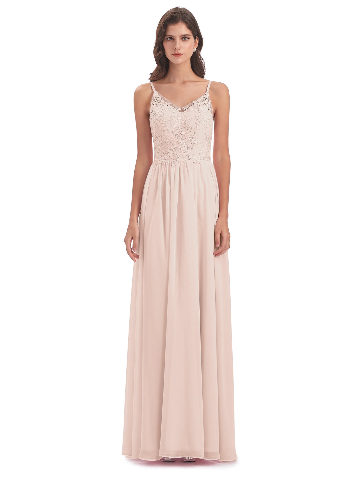 Addison Spaghetti Straps Lace Bridesmaid Dresses