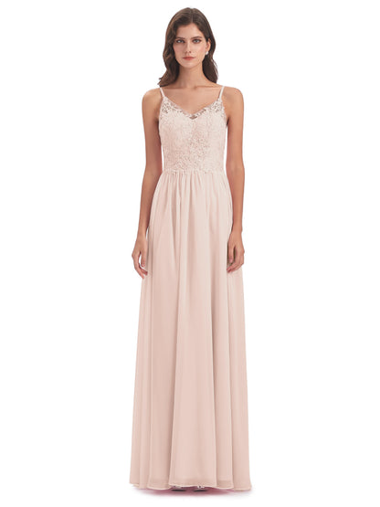 Addison Spaghetti Straps Lace Bridesmaid Dresses