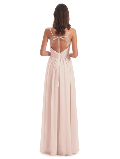 Addison Spaghetti Straps Lace Bridesmaid Dresses