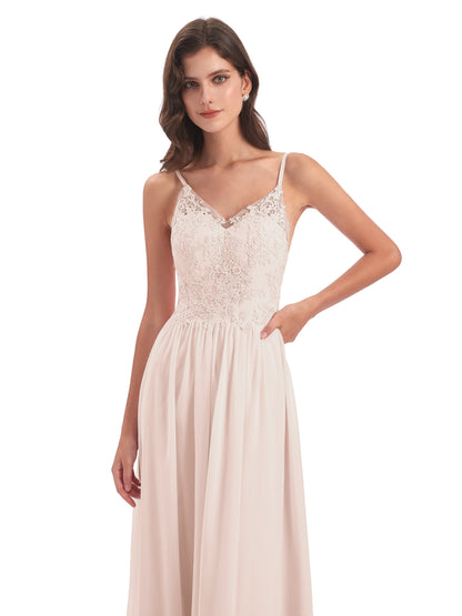 Addison Spaghetti Straps Lace Bridesmaid Dresses