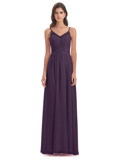 Addison Spaghetti Straps Lace Bridesmaid Dresses