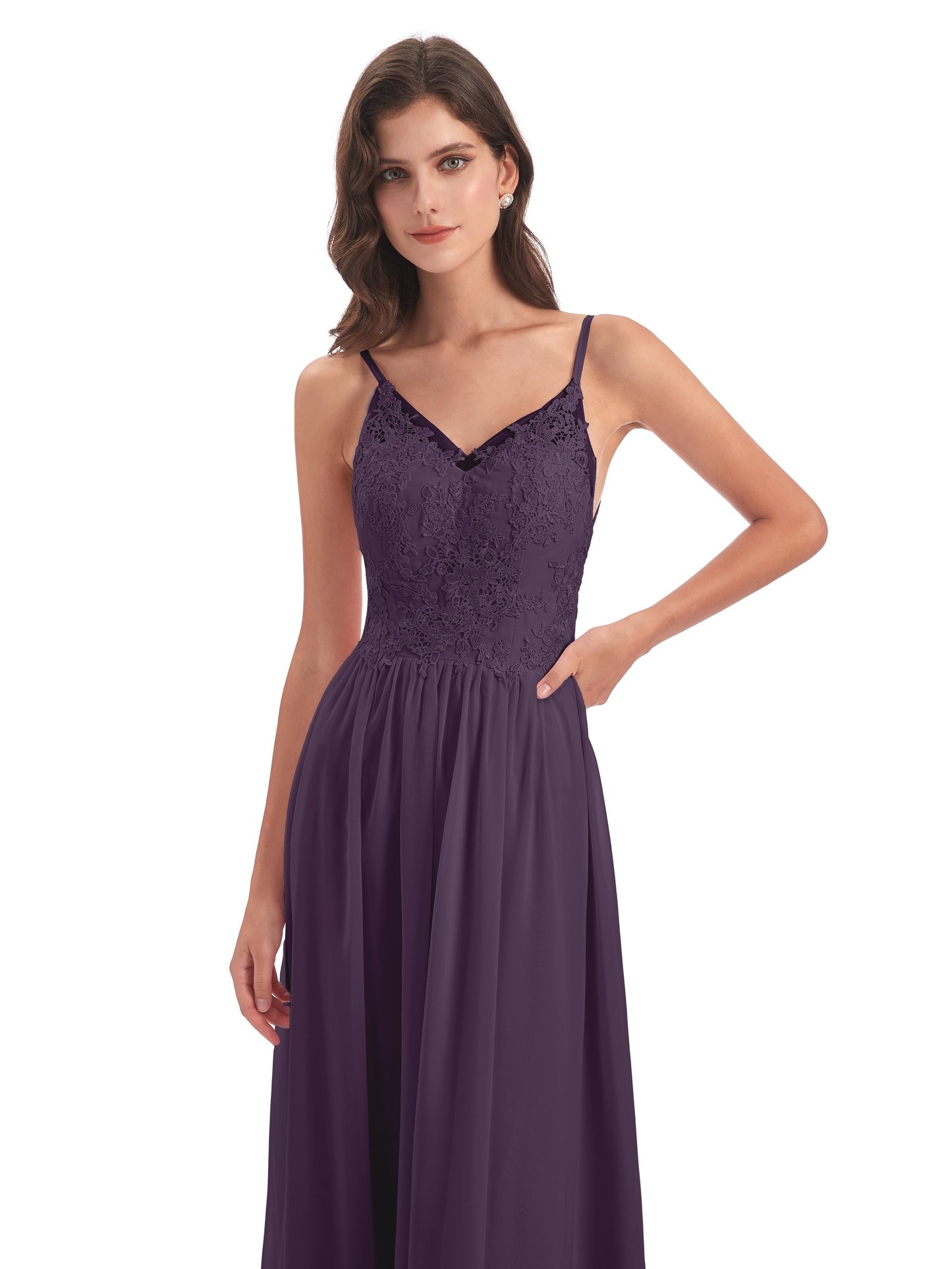 Addison Spaghetti Straps Lace Bridesmaid Dresses