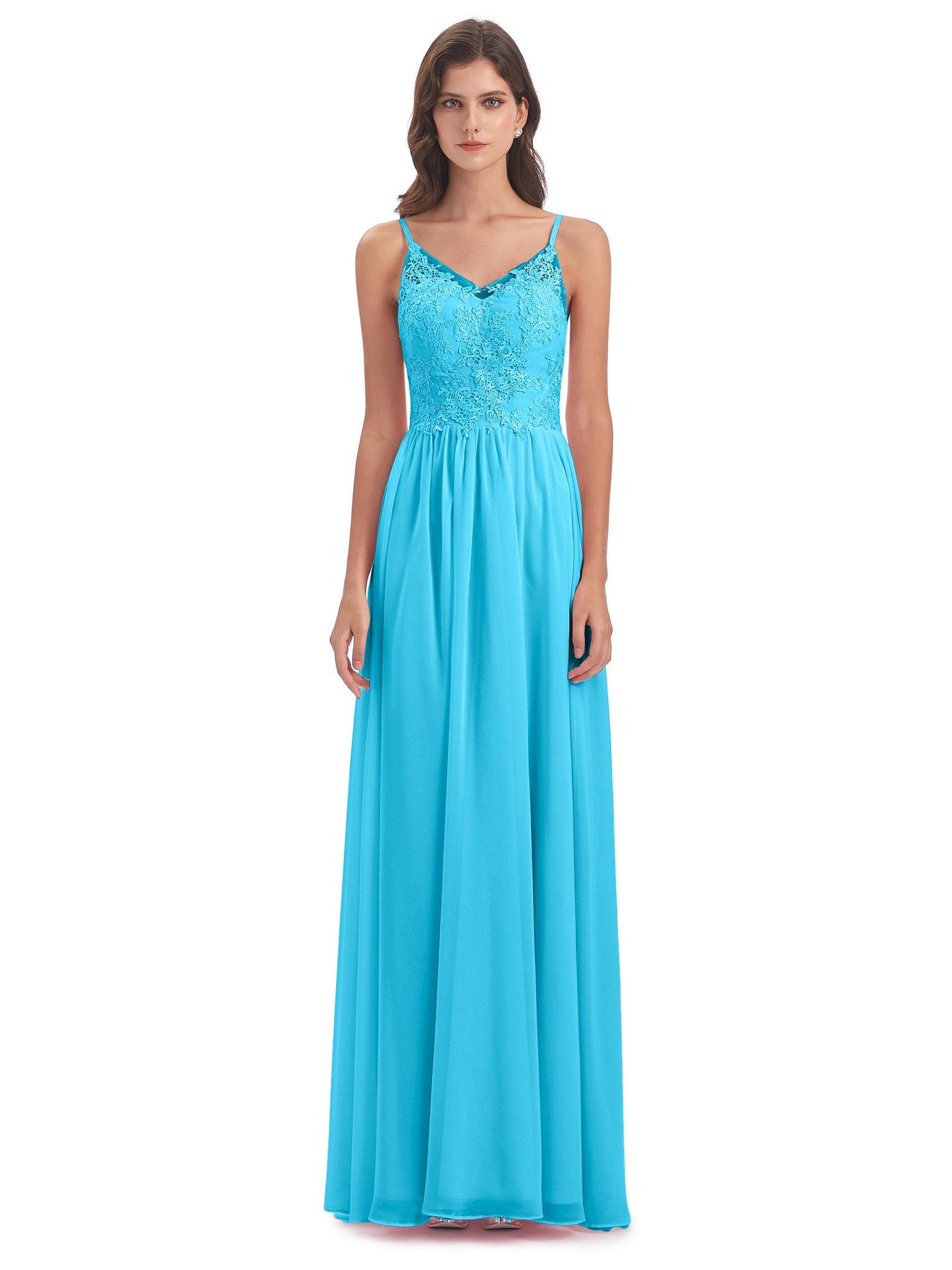 Addison Spaghetti Straps Lace Bridesmaid Dresses