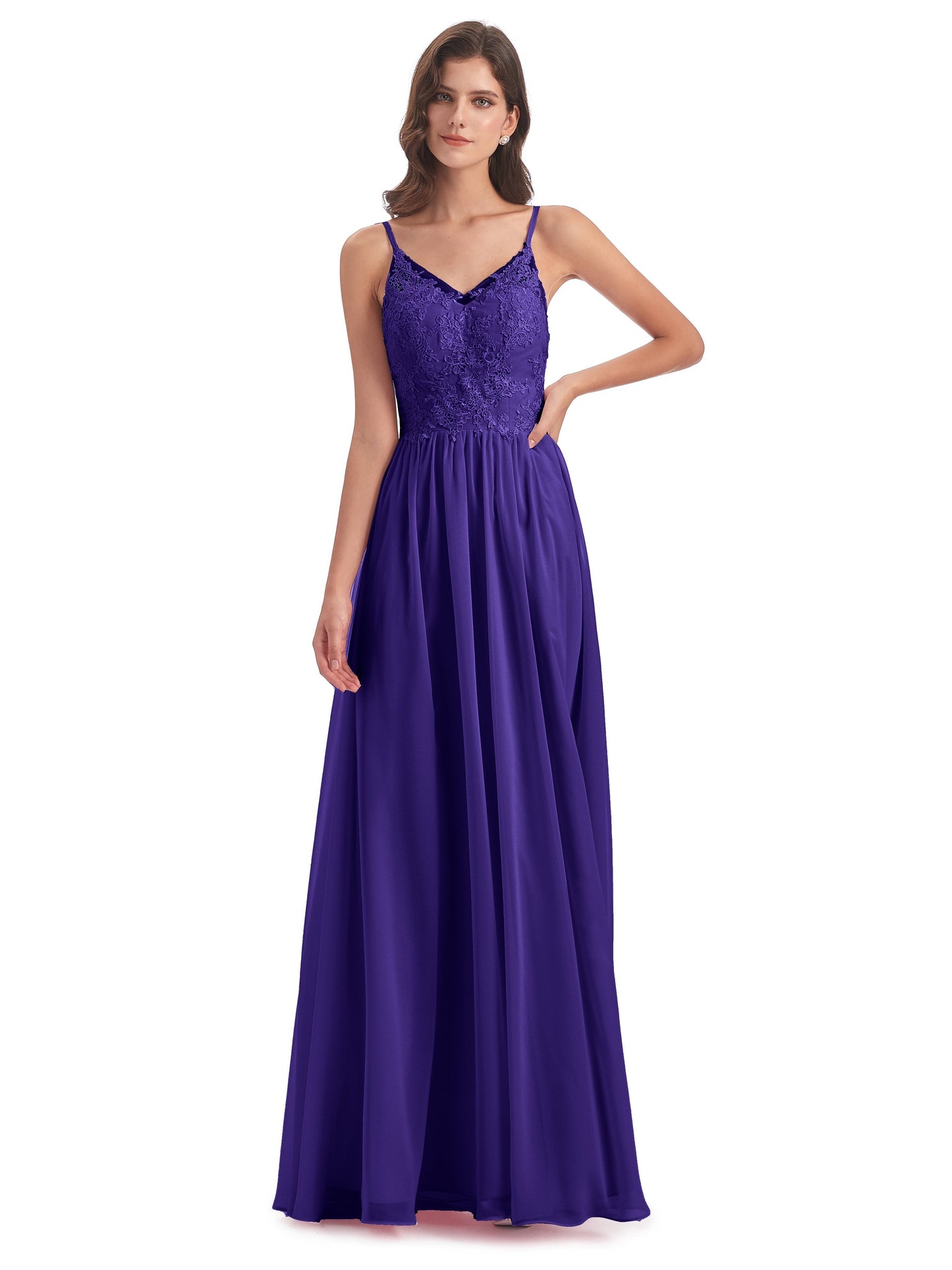 Addison Spaghetti Straps Lace Bridesmaid Dresses