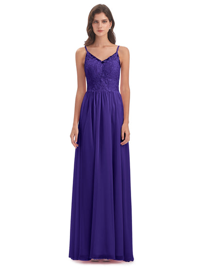 Addison Spaghetti Straps Lace Bridesmaid Dresses