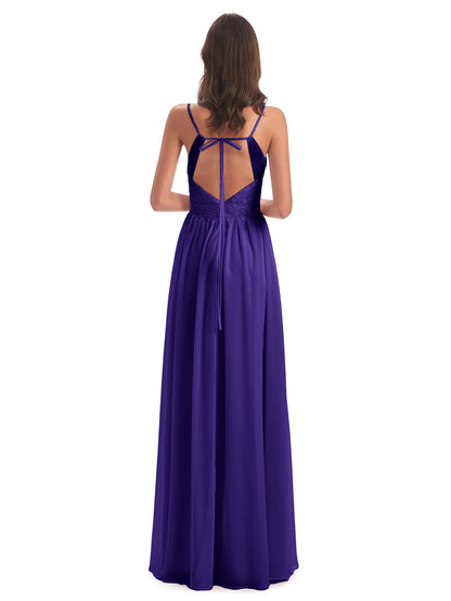 Addison Spaghetti Straps Lace Bridesmaid Dresses