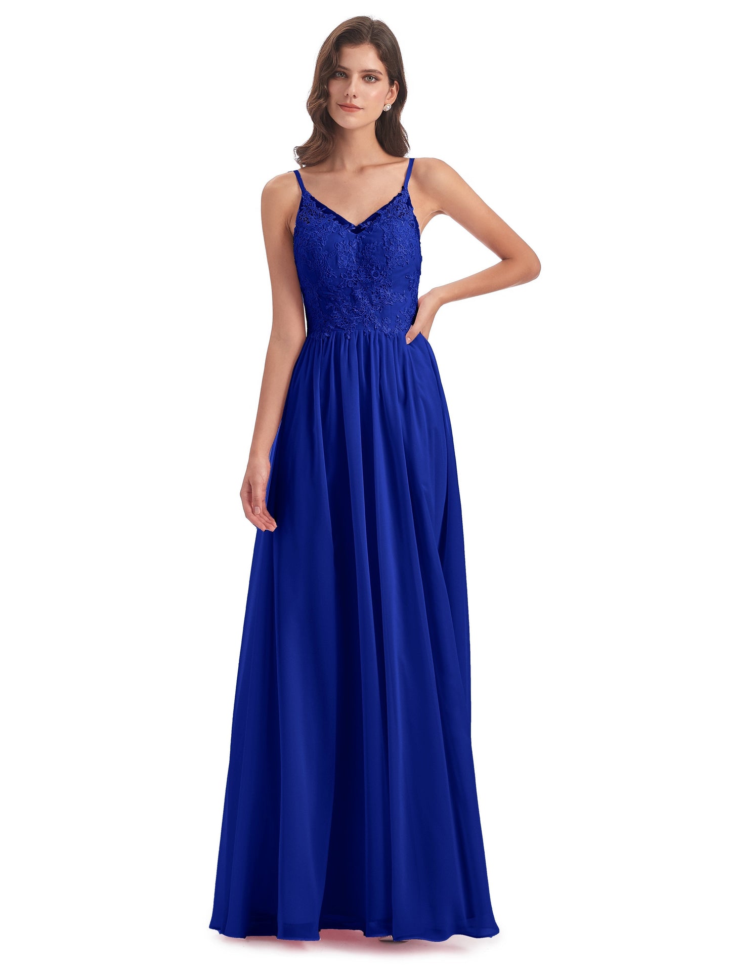 Addison Spaghetti Straps Lace Bridesmaid Dresses