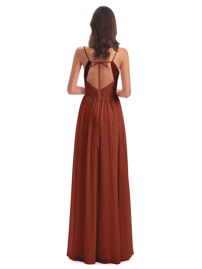Addison Spaghetti Straps Lace Bridesmaid Dresses