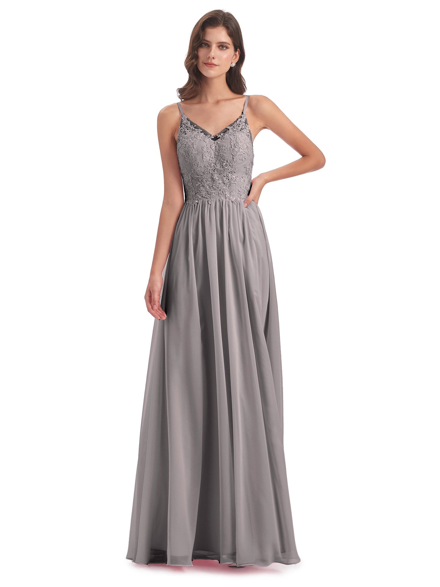 Addison Spaghetti Straps Lace Bridesmaid Dresses