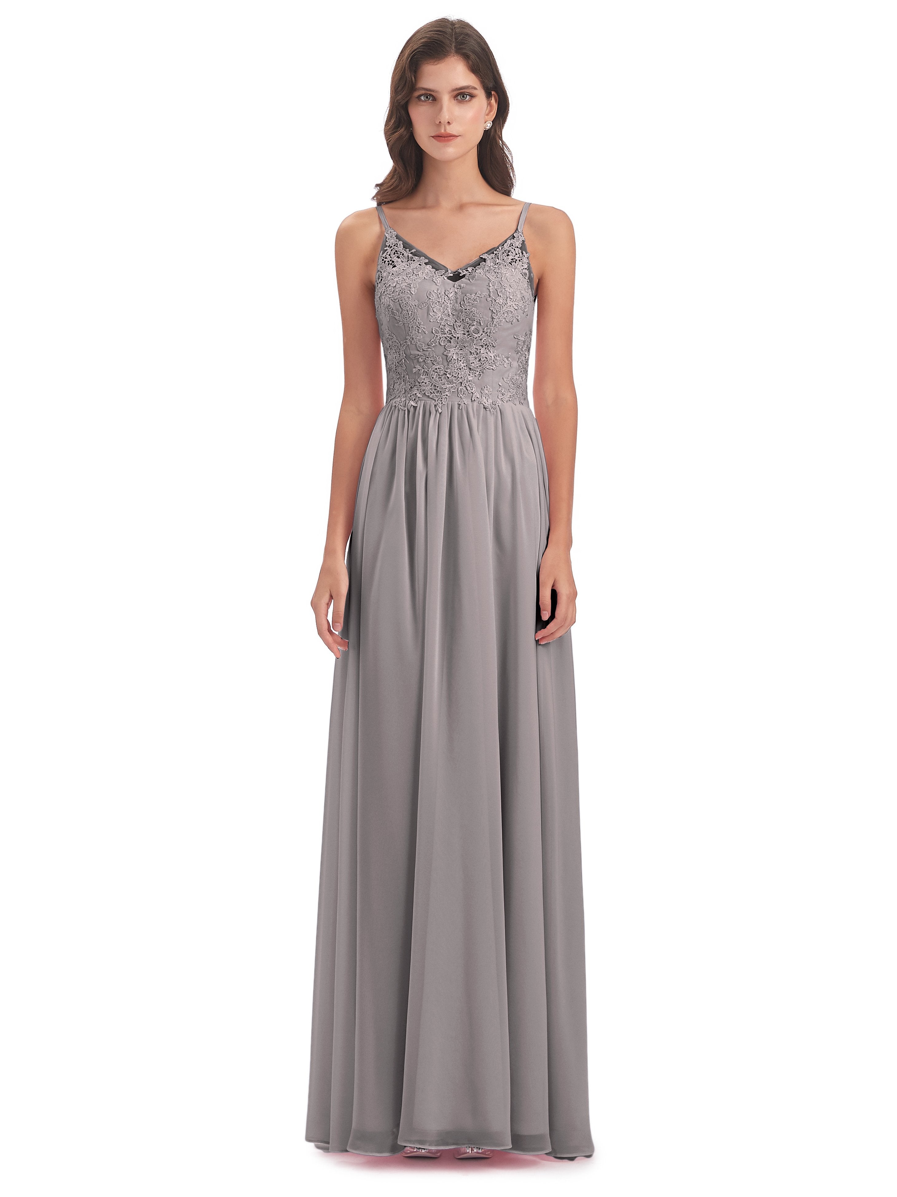 Addison Spaghetti Straps Lace Bridesmaid Dresses