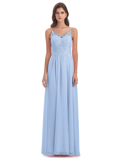 Addison Spaghetti Straps Lace Bridesmaid Dresses