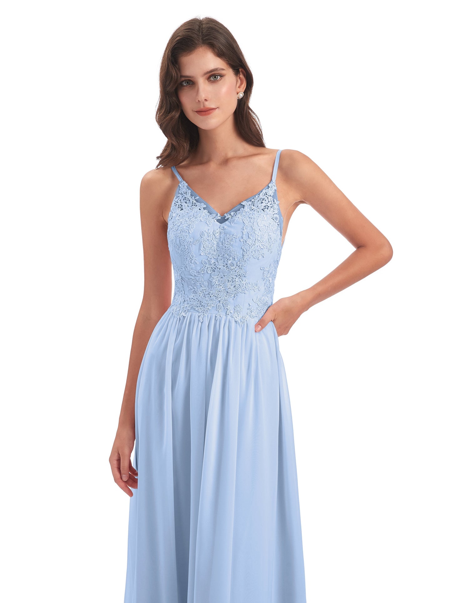 Addison Spaghetti Straps Lace Bridesmaid Dresses