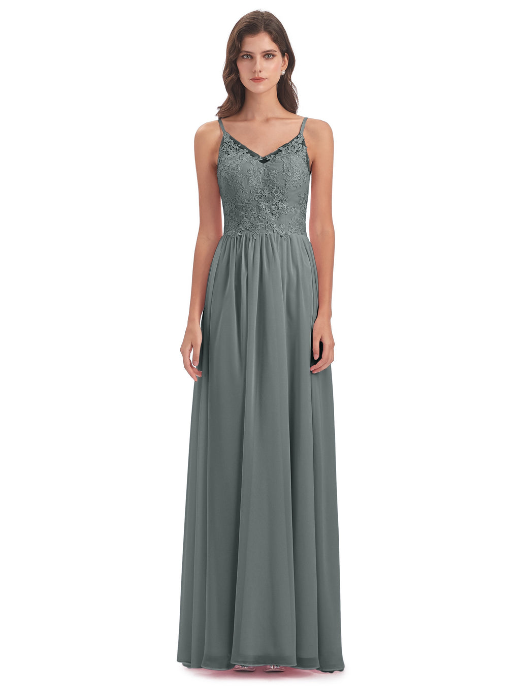 Addison Spaghetti Straps Lace Bridesmaid Dresses