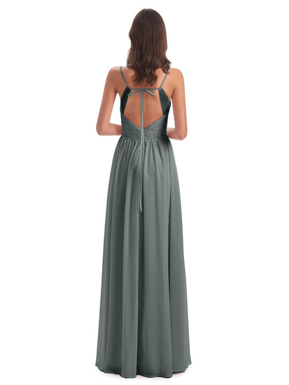 Addison Spaghetti Straps Lace Bridesmaid Dresses