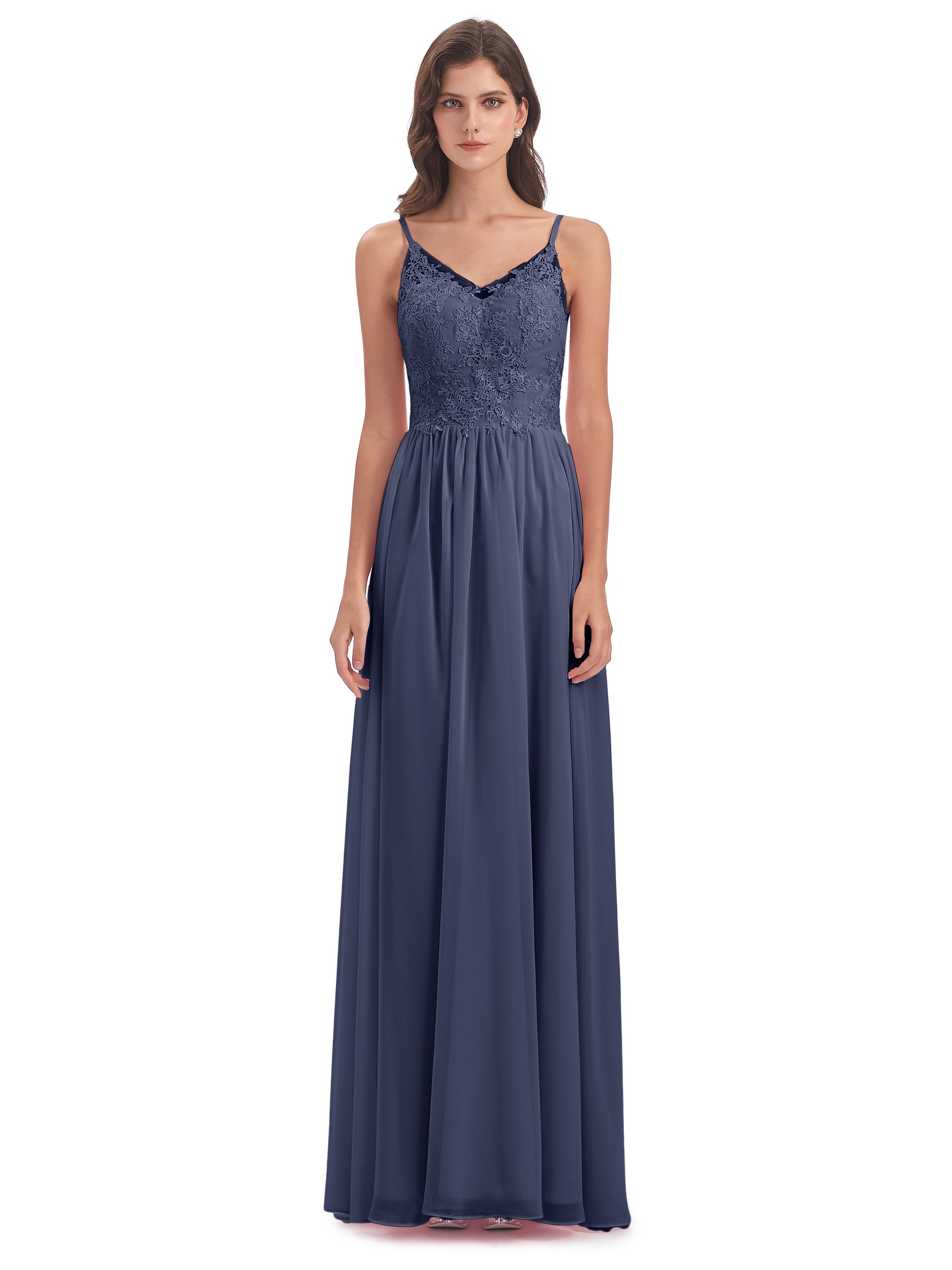 Addison Spaghetti Straps Lace Bridesmaid Dresses