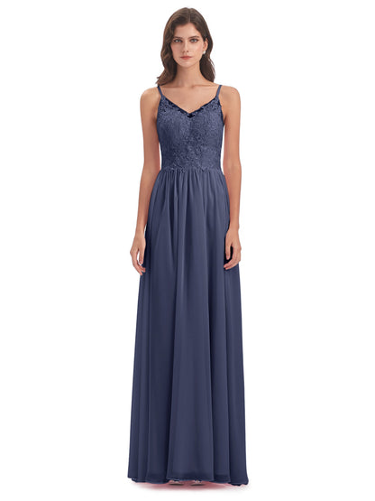 Addison Spaghetti Straps Lace Bridesmaid Dresses