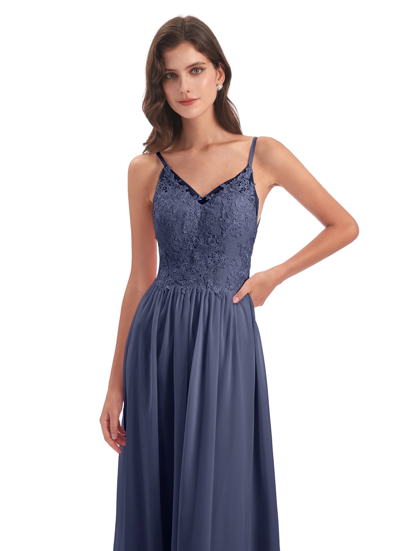 Addison Spaghetti Straps Lace Bridesmaid Dresses