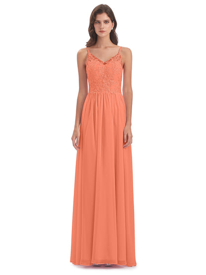 Addison Spaghetti Straps Lace Bridesmaid Dresses
