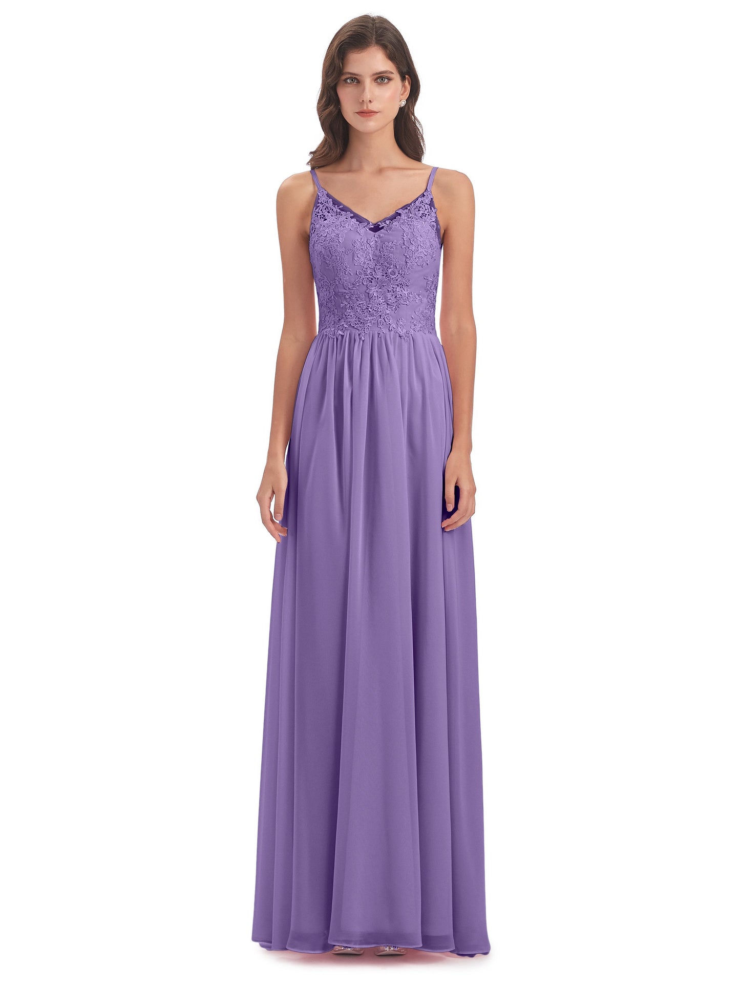 Addison Spaghetti Straps Lace Bridesmaid Dresses