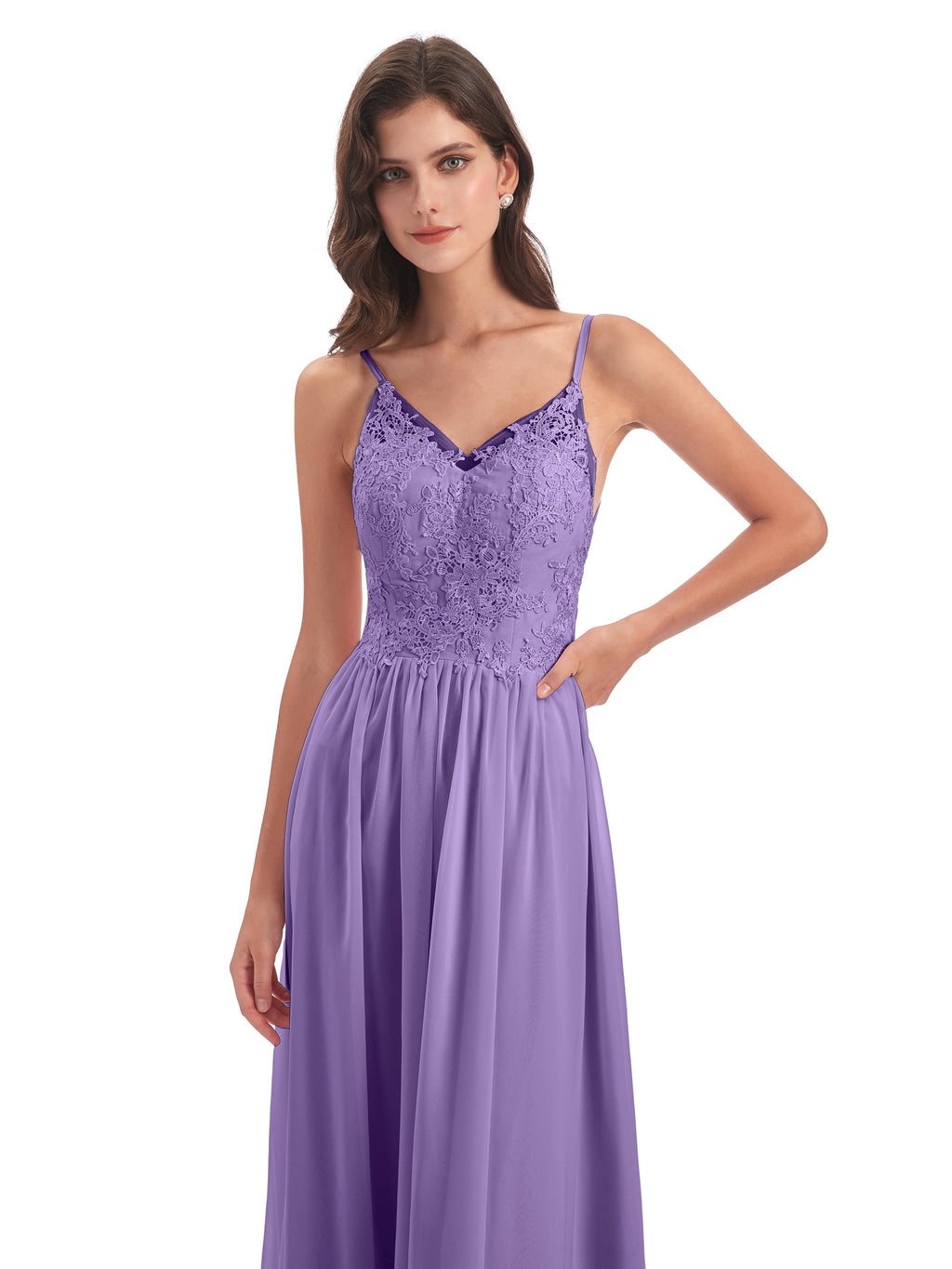 Addison Spaghetti Straps Lace Bridesmaid Dresses