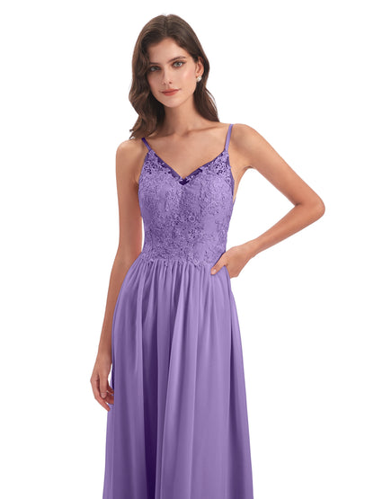 Addison Spaghetti Straps Lace Bridesmaid Dresses
