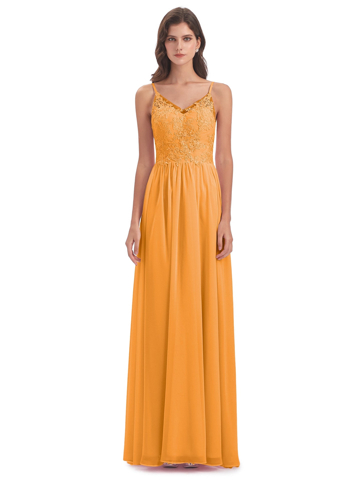Addison Spaghetti Straps Lace Bridesmaid Dresses