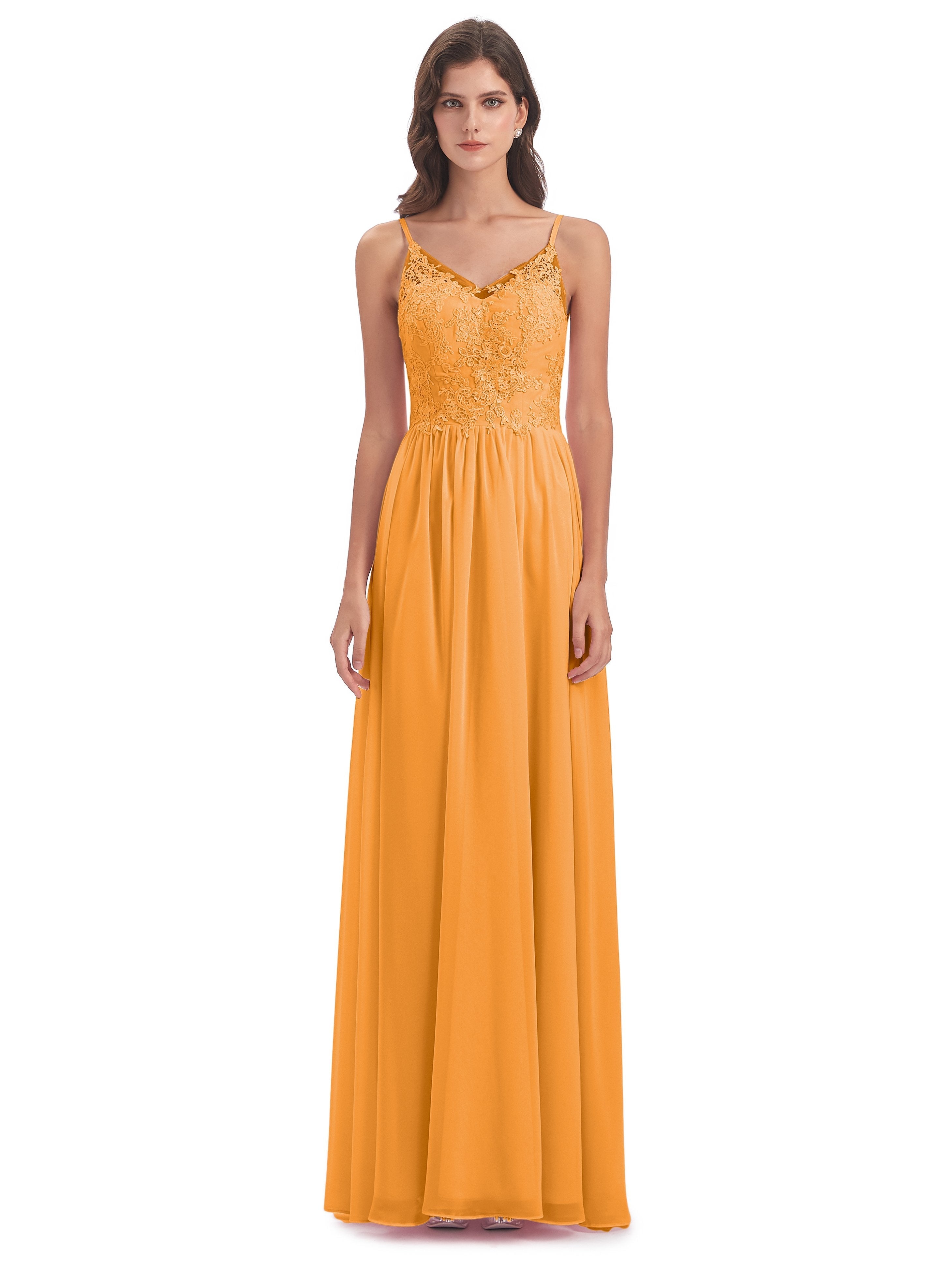 Addison Spaghetti Straps Lace Bridesmaid Dresses