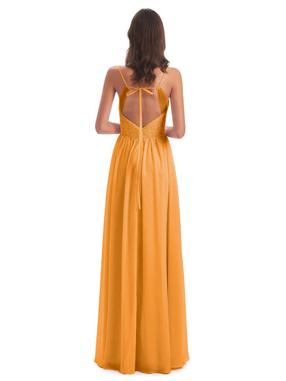 Addison Spaghetti Straps Lace Bridesmaid Dresses