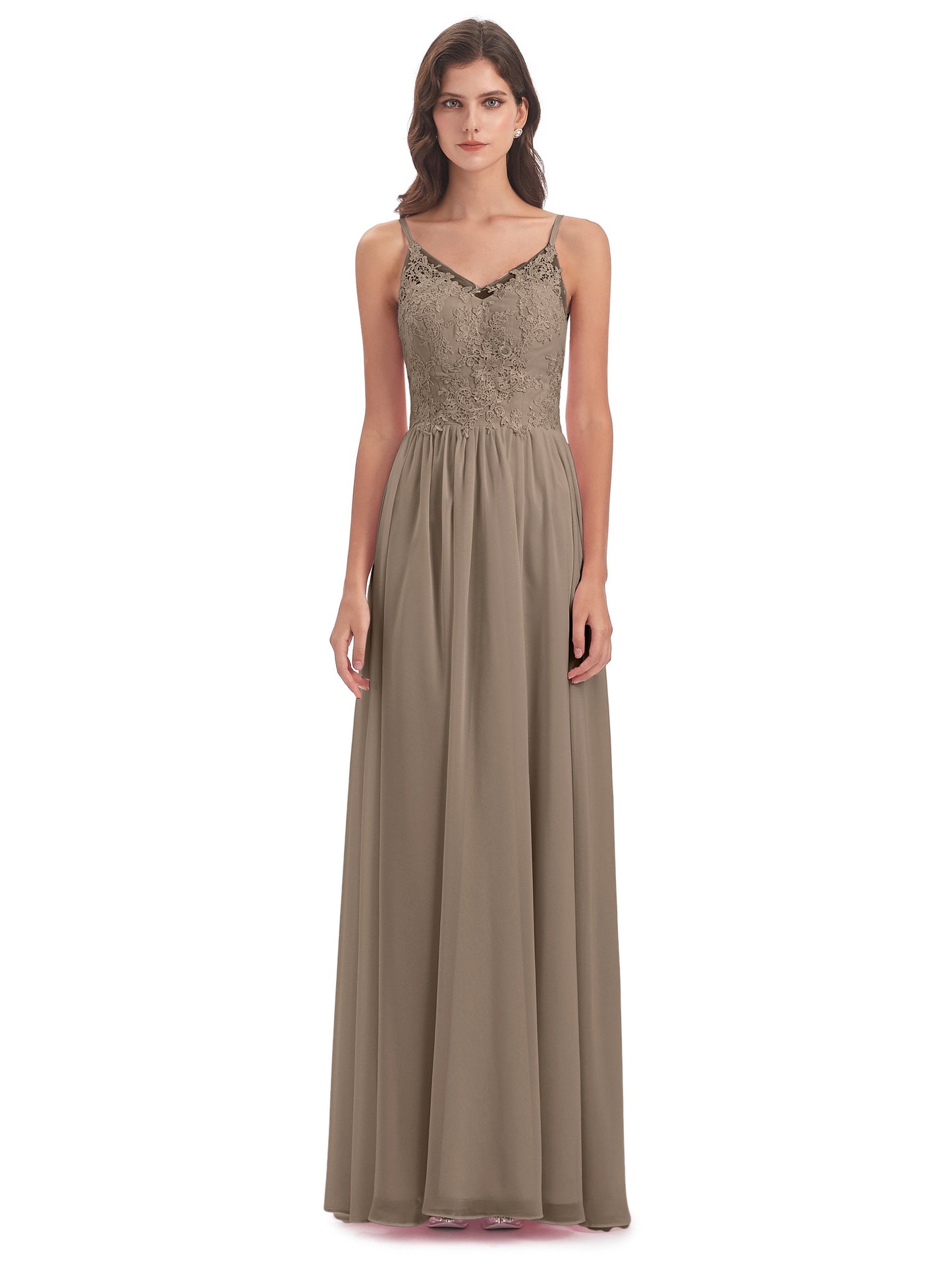 Addison Spaghetti Straps Lace Bridesmaid Dresses