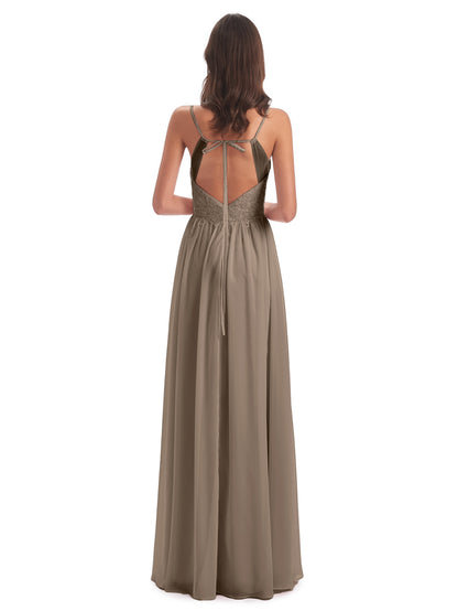 Addison Spaghetti Straps Lace Bridesmaid Dresses