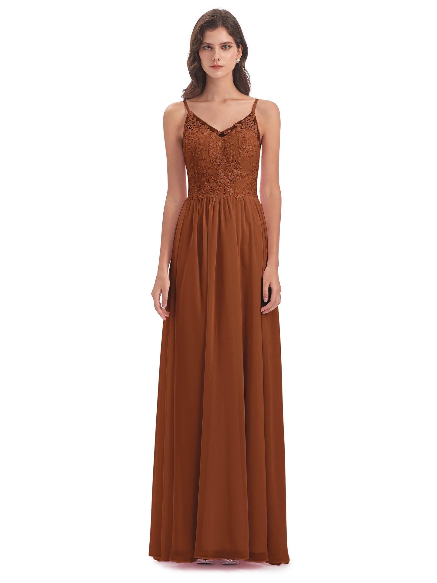 Addison Spaghetti Straps Lace Bridesmaid Dresses