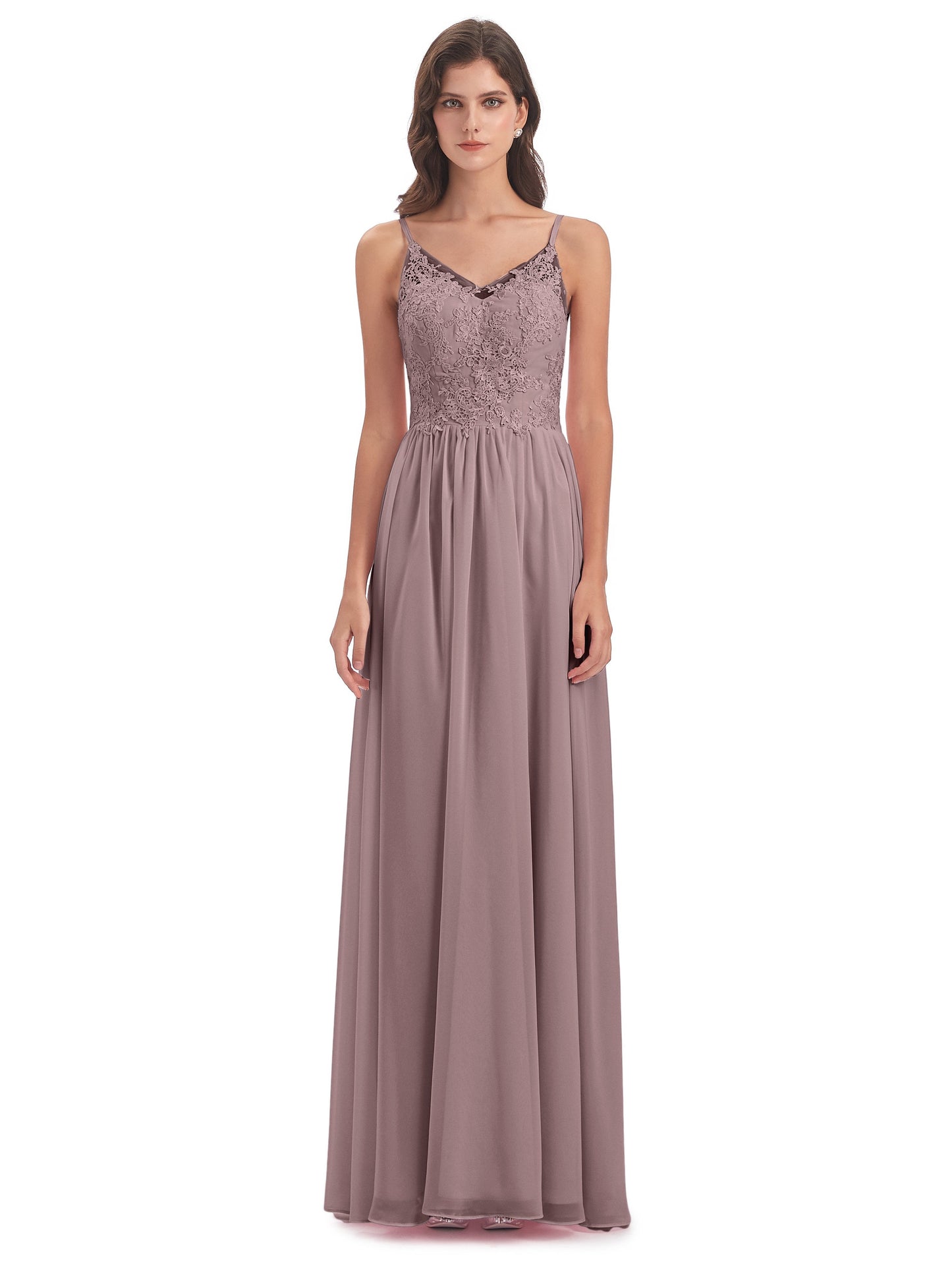 Addison Spaghetti Straps Lace Bridesmaid Dresses